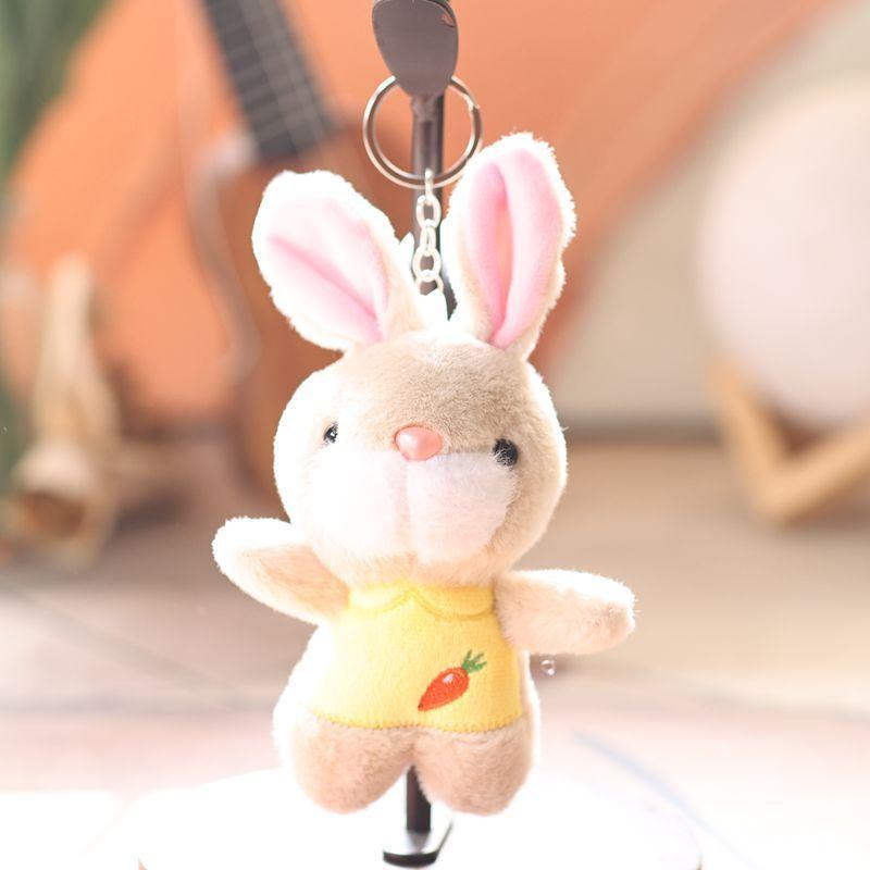 Cute Rabbit Plush Toy With Pp Cotton Filling For Bag Decor And Gifts
