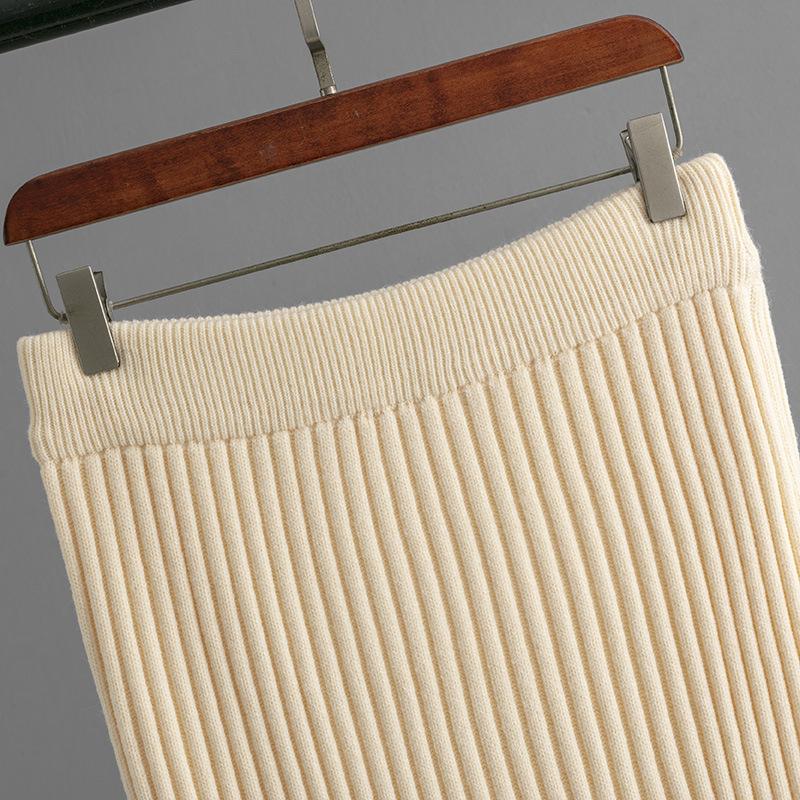 Fall Winter Lazy Wind Loose Half High Collar Pullover Sweater Suit Women's Solid Color Long Sleeve Twist Knit Skirt Two Piece Sets