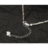 Four Corners Broken Green Square Pearl Necklace Clavicle Chain Niche Forest Series Fresh Sparkling
