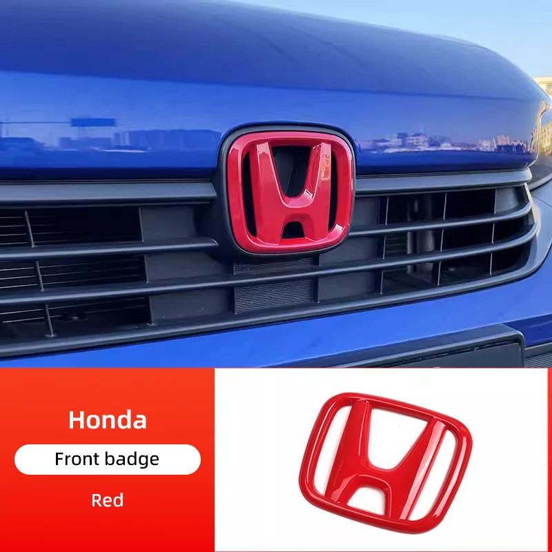 ABS Car Logo Auto Front Grille Emblem Trunk Sticker Accessories For Honda Civic Type-R Accord 8th 9th 9.5th 10th 11th Generation