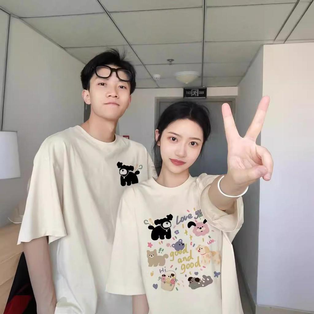 2025 Sommer Oversized Unisex Kurzarm-T-Shirt aus reiner Baumwolle - Trendy Paarkleidung