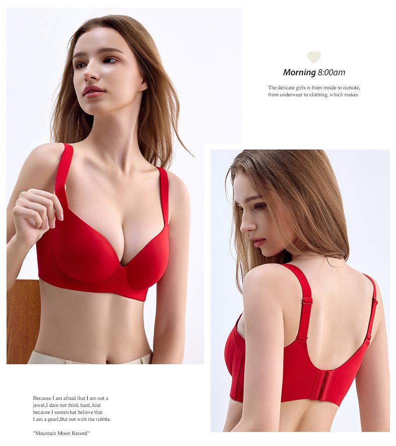 3D Seamless Women's Anti-Sag Underwire Bra with Adjustable Side Support