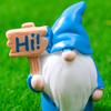 12Pcs Mini Holding Sign Gnome Figurine Tiny Faceless Dwarf Resin Statue Miniature Elf Ornament Fairy Garden Decoration