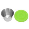 Beauty Salon Essential Oil Cup Stainless Steel Condiment Salad Dressing Container with Silicone Lid 70ml