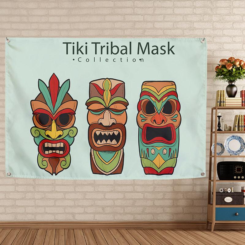 African Drum Percussion Music Tapestry Ethnic Style Musical Instrument Home Decor for Bedroom Living Room Background Cloth