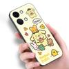 Cute Sanrio Pompompurin Black Silicone Phone Case For OnePlus 9 10 11 12 ACE 2V Pro 9RT 10T 10R Nord CE 2 3 Lite N10 N20 N30 5G