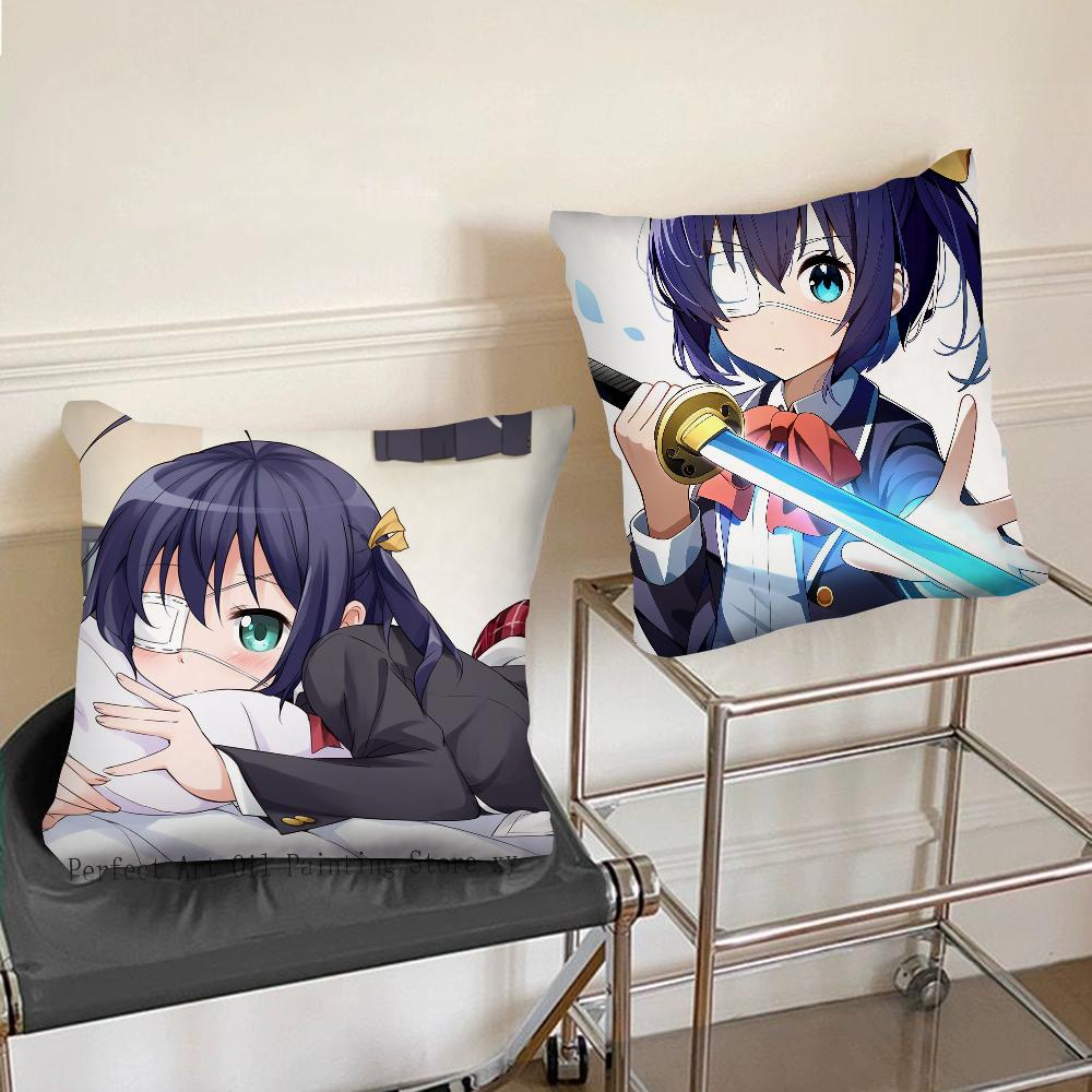 Takanashi Rikka Animation Take On Me Pillow Case Square Pillow Bedroom Sofa Leisure Comfort Cushion Living Room Home Decoration