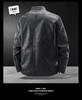 Men's Slim Fit Genuine Leather Jacket with Stand Collar and Velvet Lining - Casual Motorcycle Outerwear
