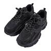 Button Seoul [Fleece-Lined Version Added] Ugly Daddy Mesh Sneakers Triple Black