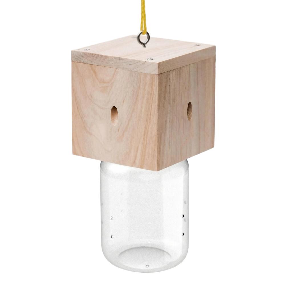 Outdoor Garden Bee & Trap — Courtyard Flying Insect Catcher — Wood Trap