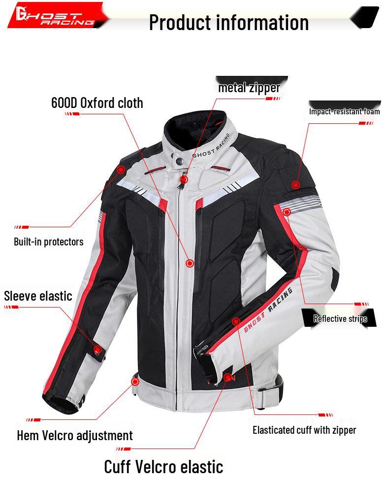 All-Season Windproof Waterproof Motorcycle Riding Suit, Anti-Fall Racing Gear for Warmth and Leisure