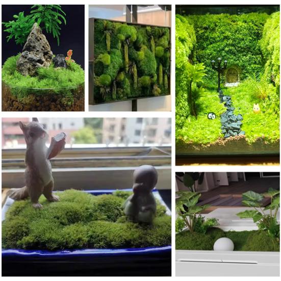 100/150/200/500/1000G Artificial Green Moss DIY Crafts Fairy Gardens Table Centerpieces Fish Tank Microlandscape Decorative Fake Moss