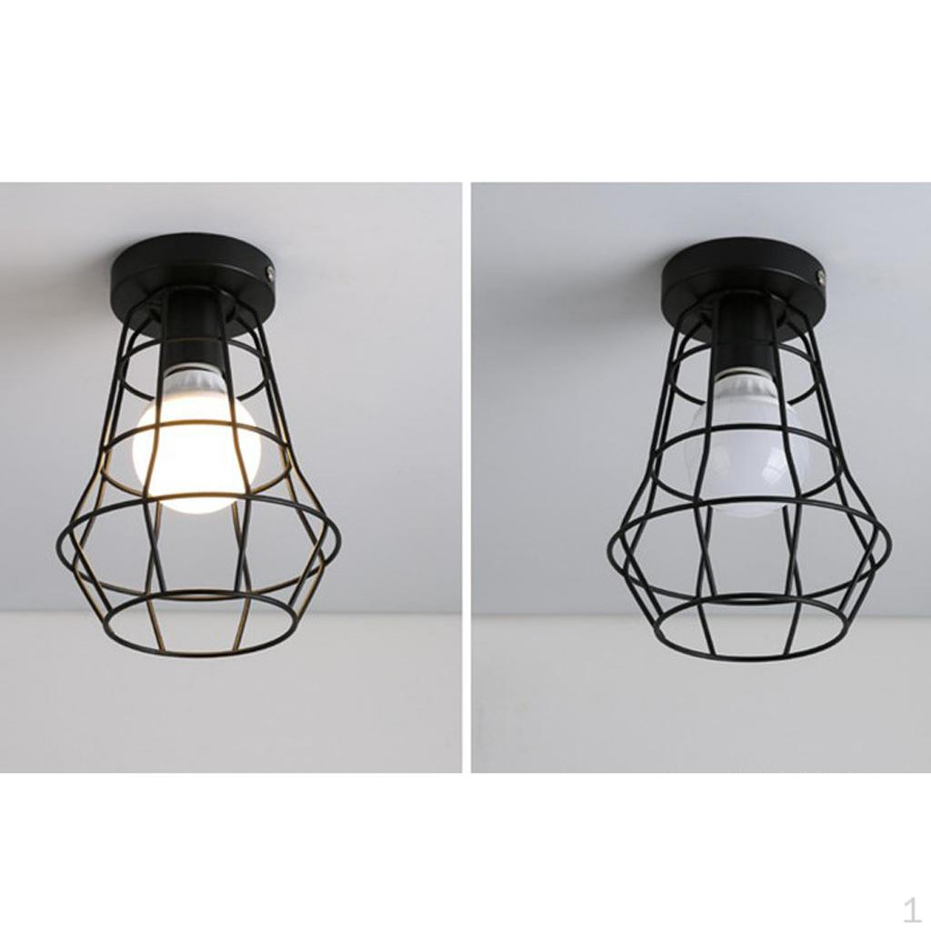Black Retro Metal Ceiling Pendant Lampshade For
