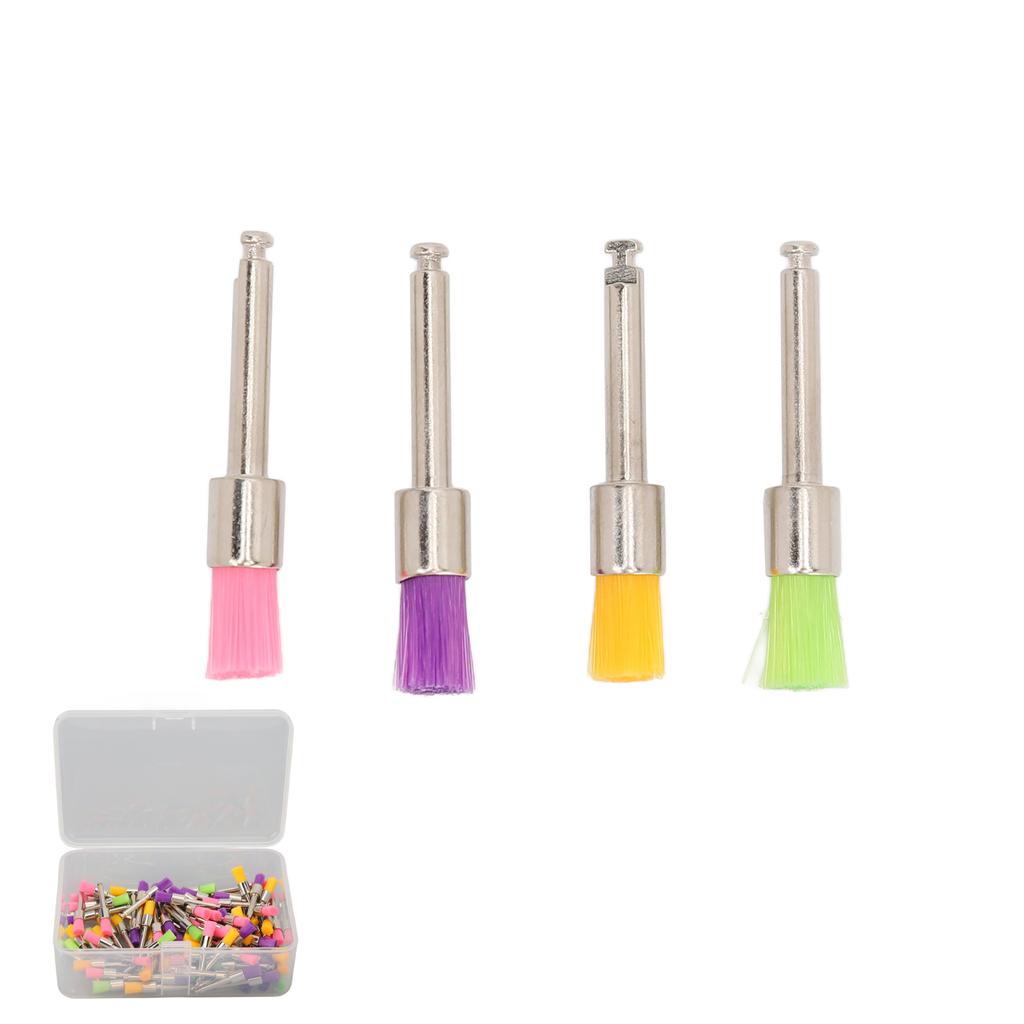 100pcs Dental Polishing Brush Silicone Rubber Disposable Teeth Cleaning Oral Polishing Brush Color