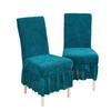 English Version Chair Cover Winter Thickened All-Inclusive Skirt Chair Cover Solid Color Corrugated Chair Cover