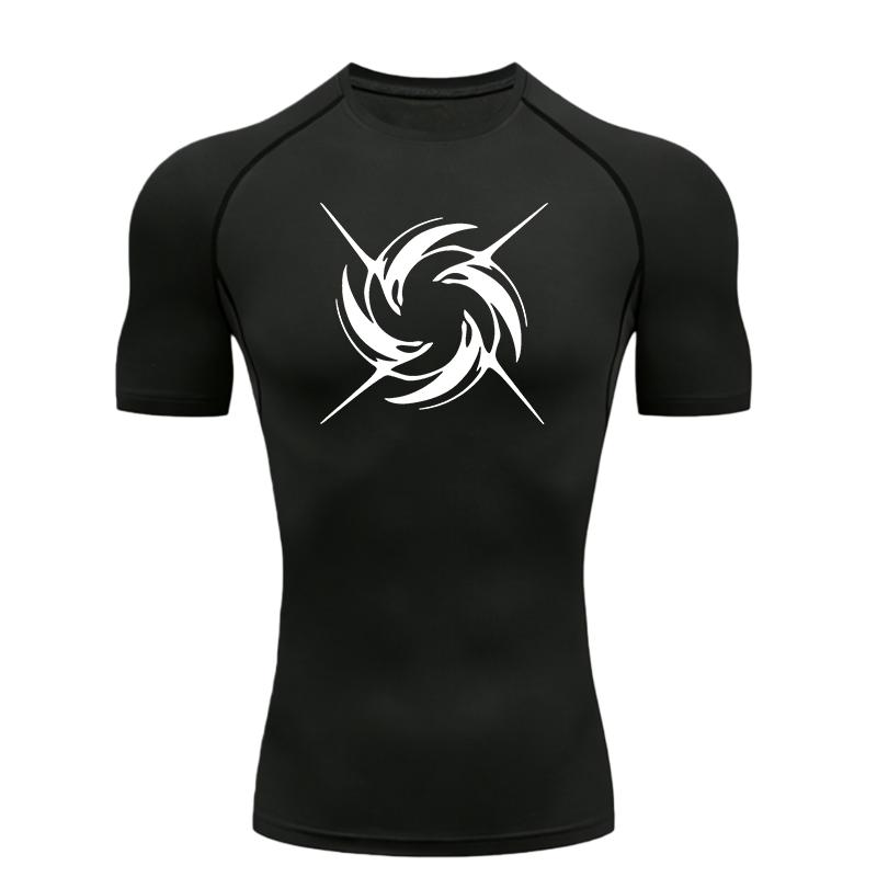 Herren Sport T-Shirt Training Fitness Kompression Laufen T-Shirt Rashgard Oberteile Tee Schnell Trocknend Kurzarm T-Shirt für Männer