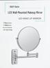Wall-Mounted Double-Sided Foldable Makeup Mirror with Magnification for Bathroom and Toilet.