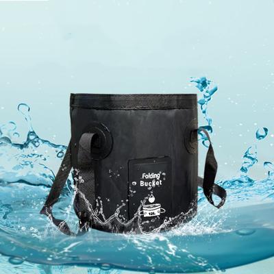 Seau à eau pliable portable 12L/20L Récipient de stockage d'eau multifonction Camping