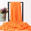 Foulard in Chiffon di Seta Monocolore Extra Lungo 3m x 2.3m: Protezione Solare e Sciarpa Asciugamano da Spiaggia da Viaggio