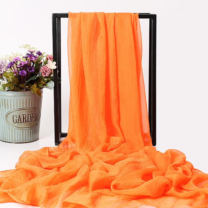 Foulard in Chiffon di Seta Monocolore Extra Lungo 3m x 2.3m: Protezione Solare e Sciarpa Asciugamano da Spiaggia da Viaggio