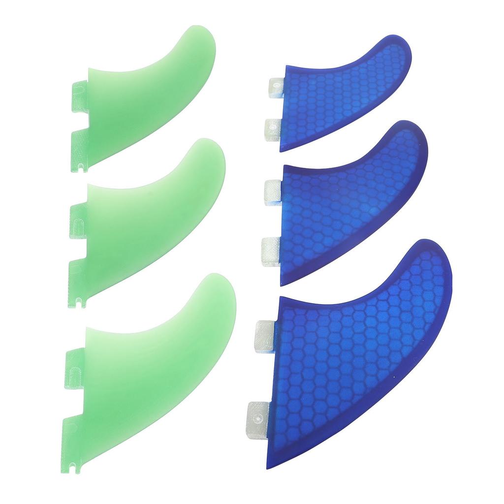 3PCS Surfboard Thruster Fins Fiberglass Fishtail Surfboard Fin Replacement for FCS1
