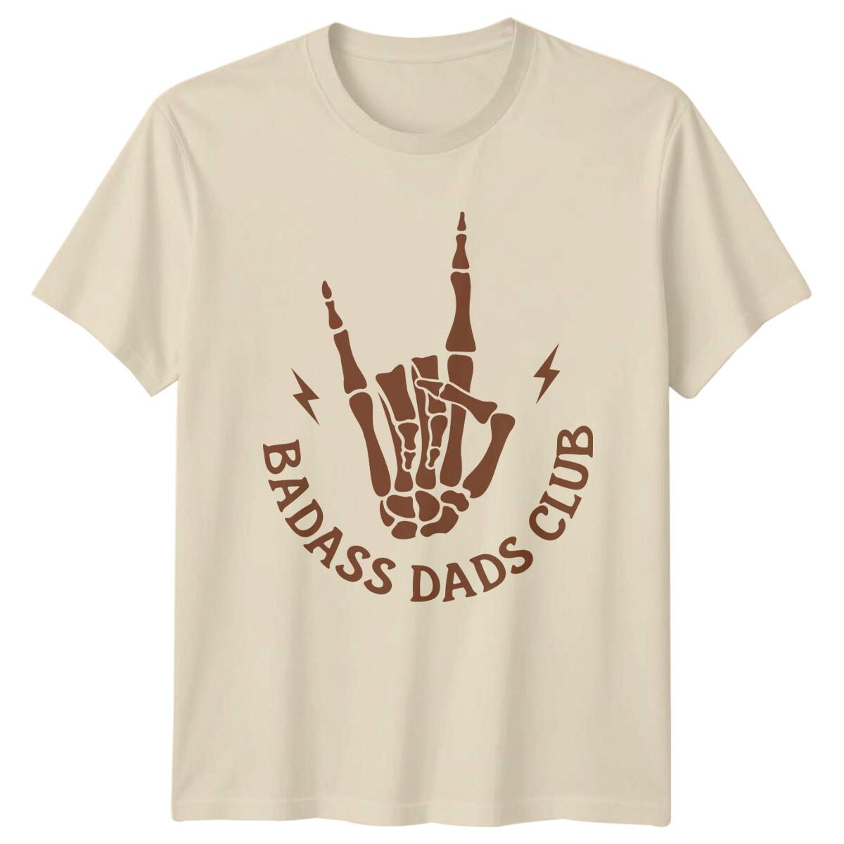 Badass Dads Club Skeleton Hand Graphic Novelty T-Shirt XXXXL
