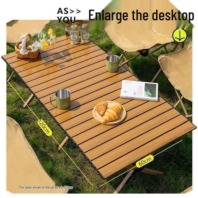 Portable Outdoor Folding Egg Roll Table for Camping and Picnics