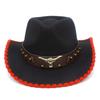RoleplayCowboy Caps for Adult WideBrim Fedoras Hat with Hat Belt RolePlay Cowboy Hat Carnivals Party Costume Accessories
