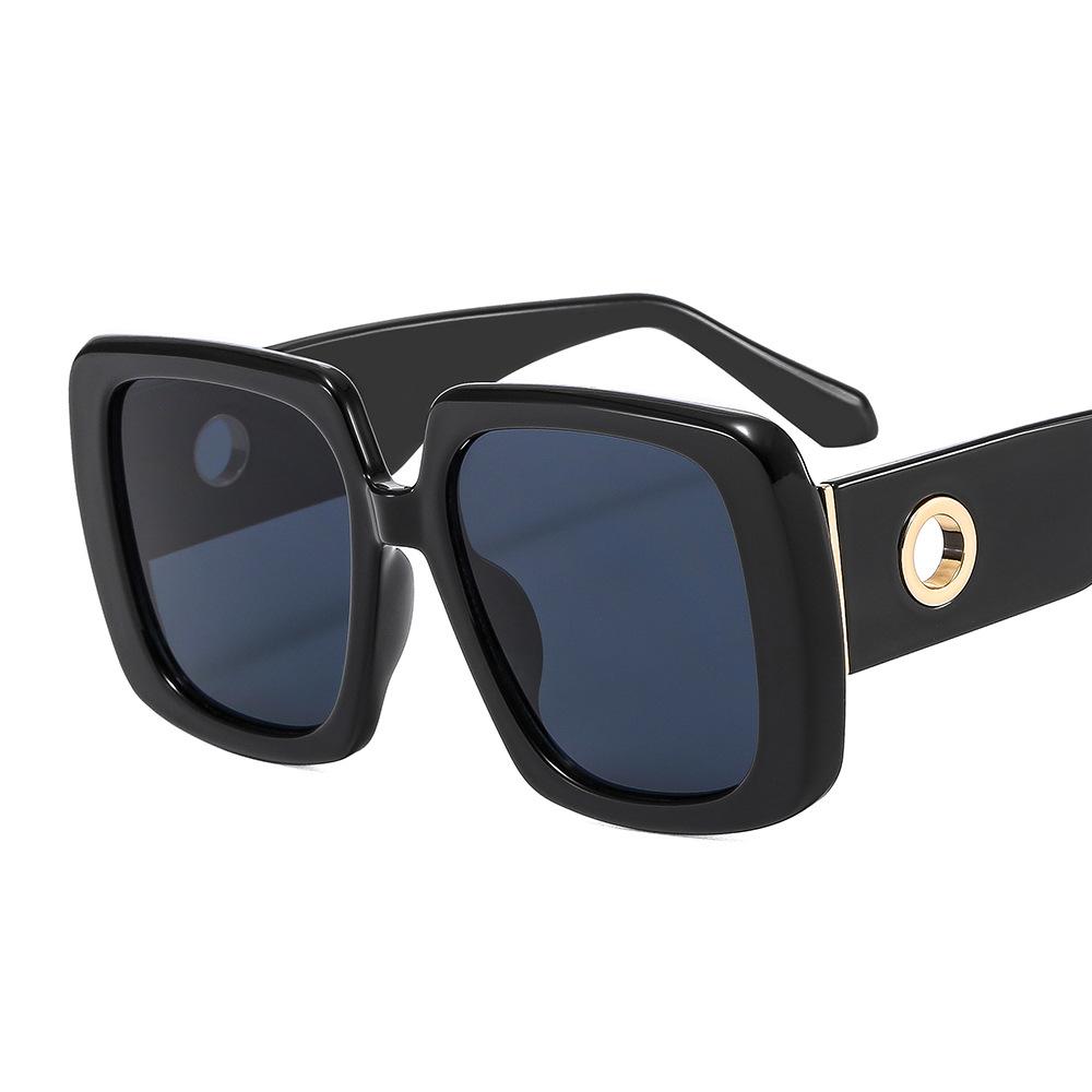 XY9164 Ins Trendy Women Oversized Shades Hole Leg Designer Sun Glasses Summer New Big Frame Square Sunglasses
