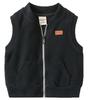 LovKin Sleeveless Baby Front Perfect for and Size 120 Kids' Boys' Vest, Clothes, Zip-Up Jacket, Warm, School, Kindergarten, Spring/Autumn, Black,