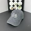 Fashion Casual Cotton Unisex Baseball Hat With Letter Embroidery For Use Outdoor