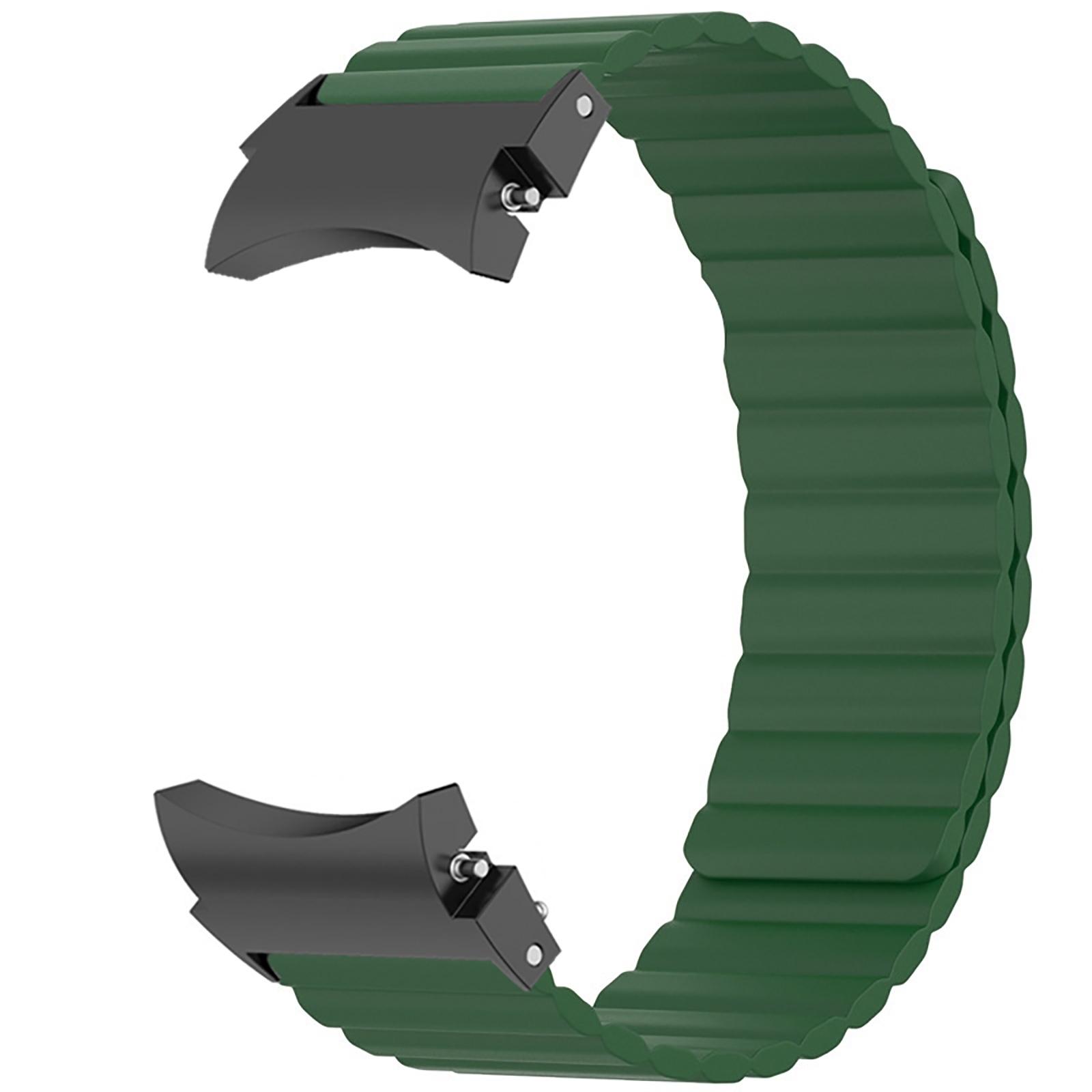 

Ремешок для часов, подходит для смарт-часов Watch 5/5 Pro, магнитный силиконовый спортивный браслет на запястье, сменный мягкий ремешок армия зеленый