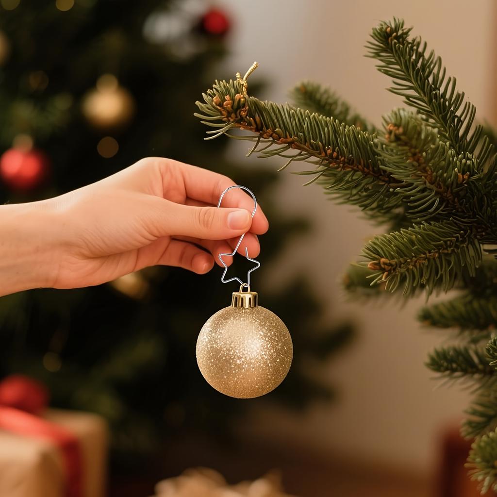 20 Stück Christbaumschmuckhaken(2,0 Zoll) für Weihnachtsbaum Heimparty Dekorationen Metall Weihnachtsdekoration Haken, Festliche Ornamente
