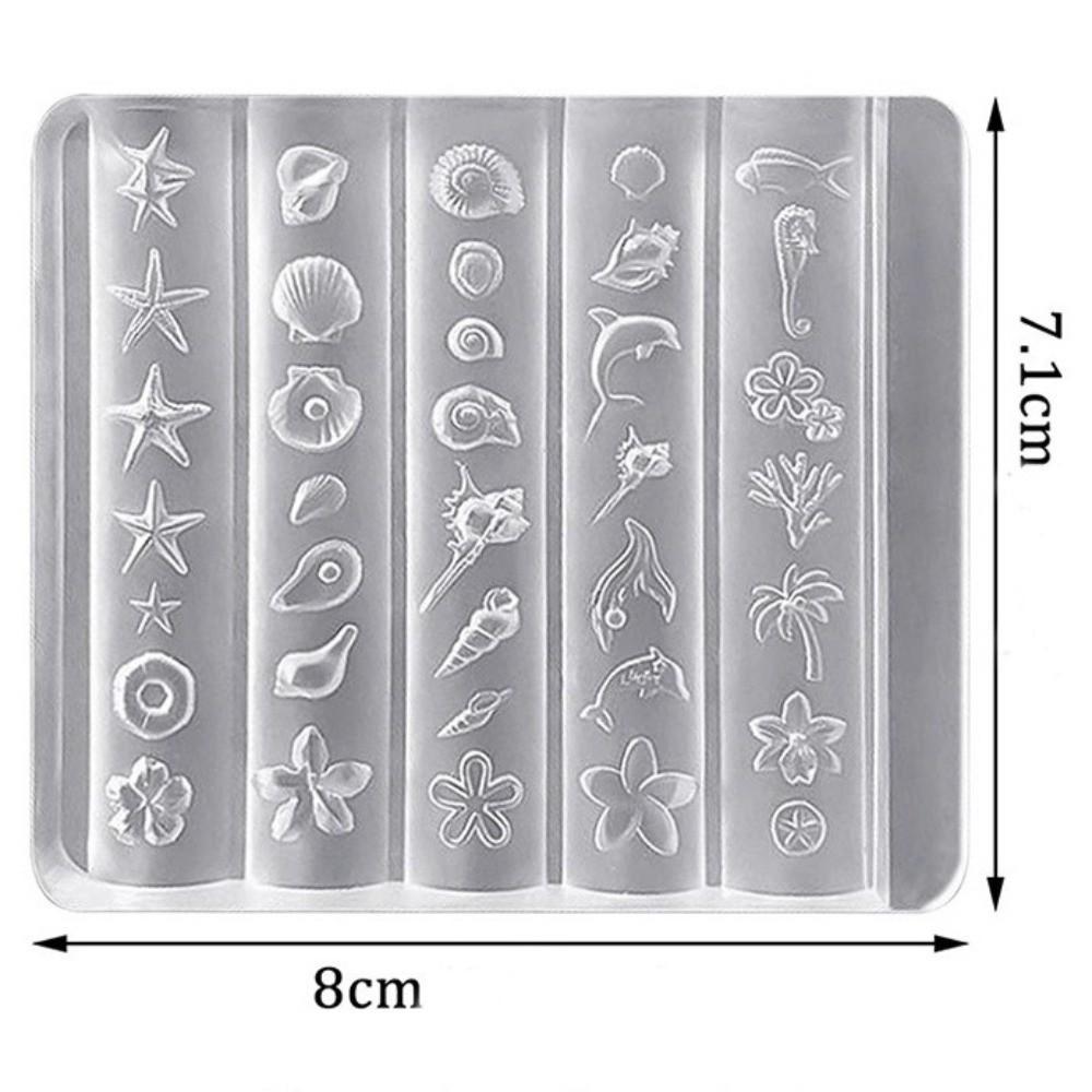 Transparent Silicone Nail Art Molds Reusable Rose Flower Flower Nail Charms Molds 3D Carving Orchid Flower
