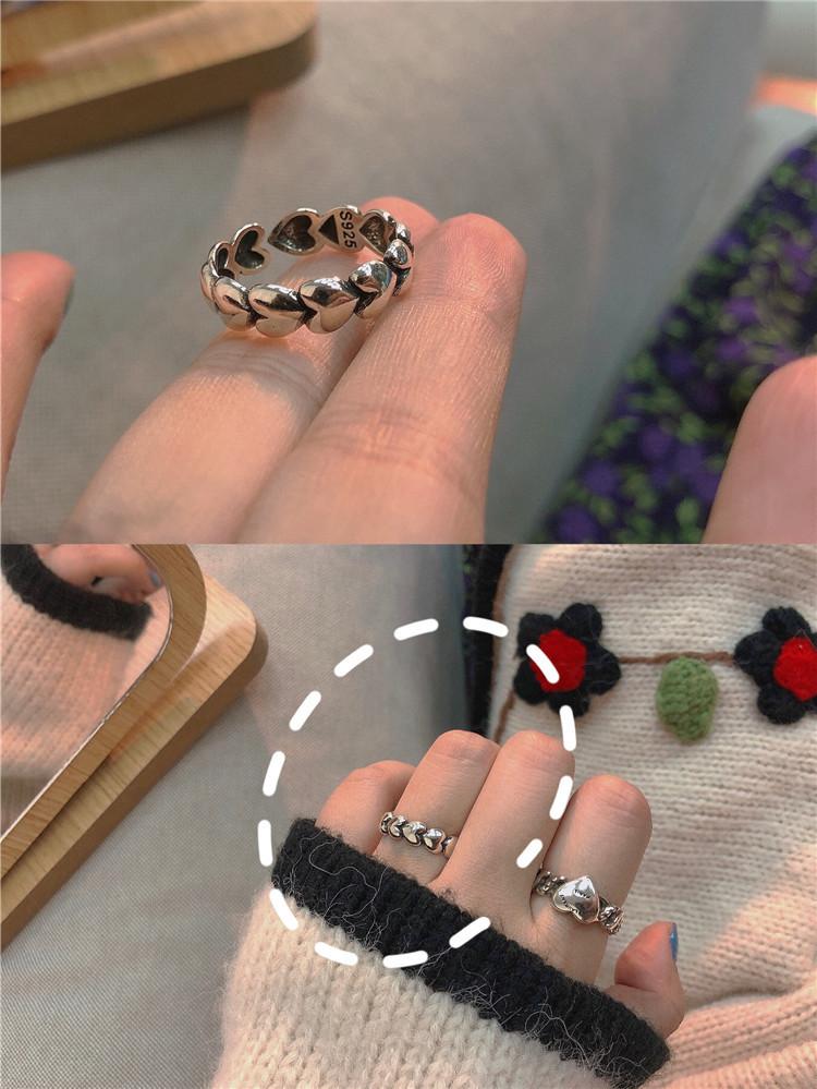 

Открытое регулируемое красивое кольцо для женщин с дизайном в виде смайлика из стерлингового серебра 925 пробы J406