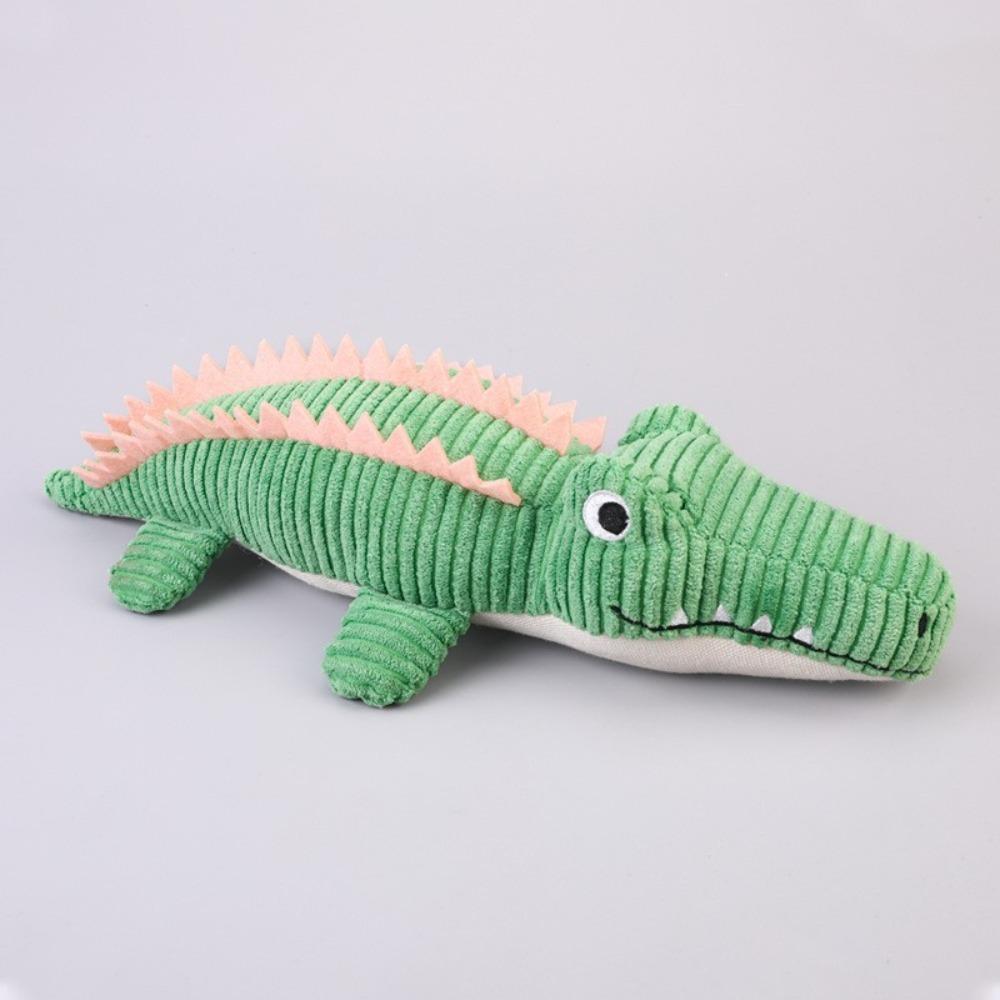Bite Resistant Pet Crocodile Toy Animal Shape Plush Squeaky Toy Pet Plush Toy  Training