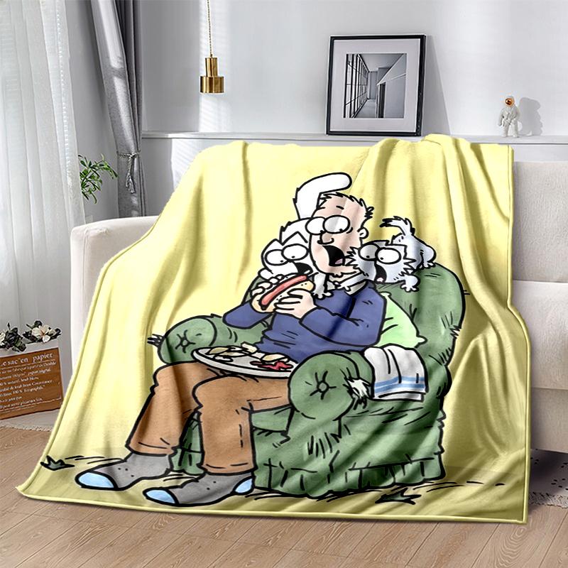 Simon's Cat Flannel Blanket Soft Warm All-Season Throw, Design for Camping, Car Travel, Hiking Sofa, Bed, Office Perfect Gift for Parties