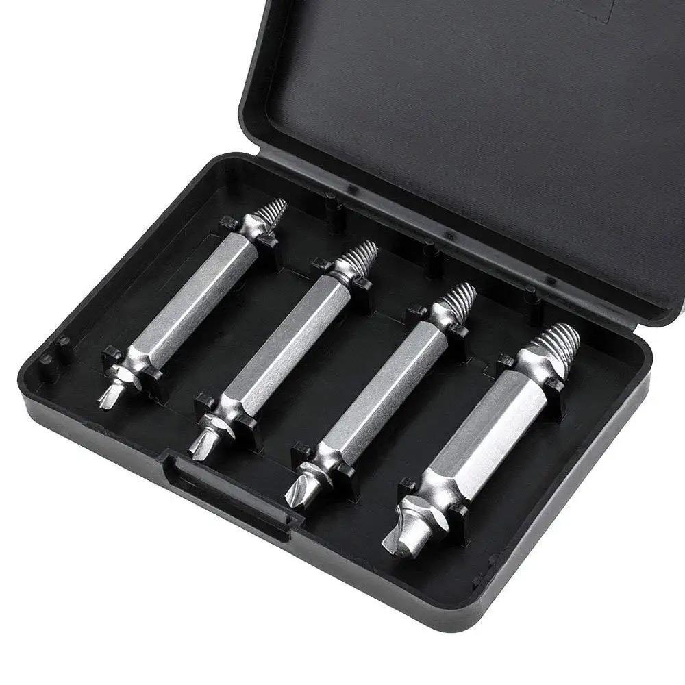Damaged Screw Extractor Set  Easily Remove Stripped or Damaged Screws High-Speed Steel Stripped Screw Removers