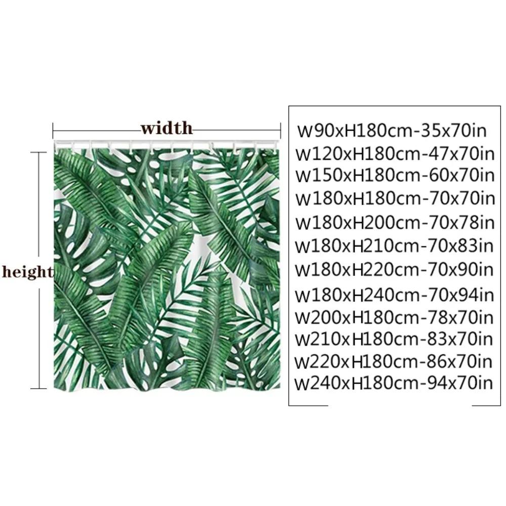 High Quality Geometric Pattern Printed Fabric Shower Curtains Bathtub Waterproof Products Bathroom Decor With 12 Hooks