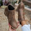 Women'S Chunky Heel Ankle Boots with Zipper Closure - Pointed Toe Synthetic Cover Casual Boots, Breathable Fabric Lining & TPR Sole for All-Day