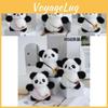 Cute Stuffed Panda Plush Toy Floral Design Small Backpack Keyring For Collectors