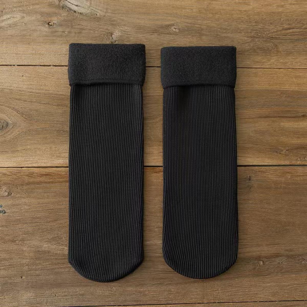 

Женские зимние теплые носки средней длины 10-1 - Эластичный край с утолщенным рубчатым дизайном, Доступны в нескольких цветах, Подходят для повседневной и формальной носки 1 pairs чёрный