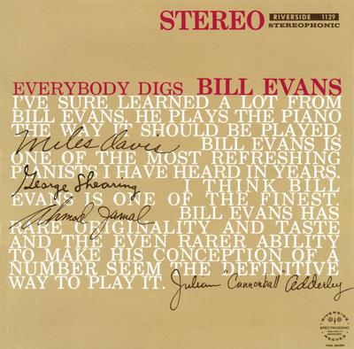 CD BILL EVANS, SAM JONES; PHILLY JOE J - Everybody Diggs Bill Evans +1 UCCO9558 Riverside Recor 2009 Japan Jazz Used