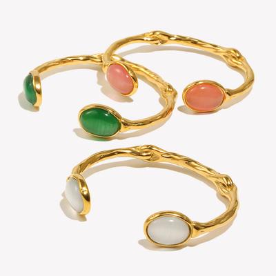 Oval Open Irregular Bracelet for Women, A Unique and Niche Wrist Accessory, Versatile Commuting Fashion Jewelry Accessory.
