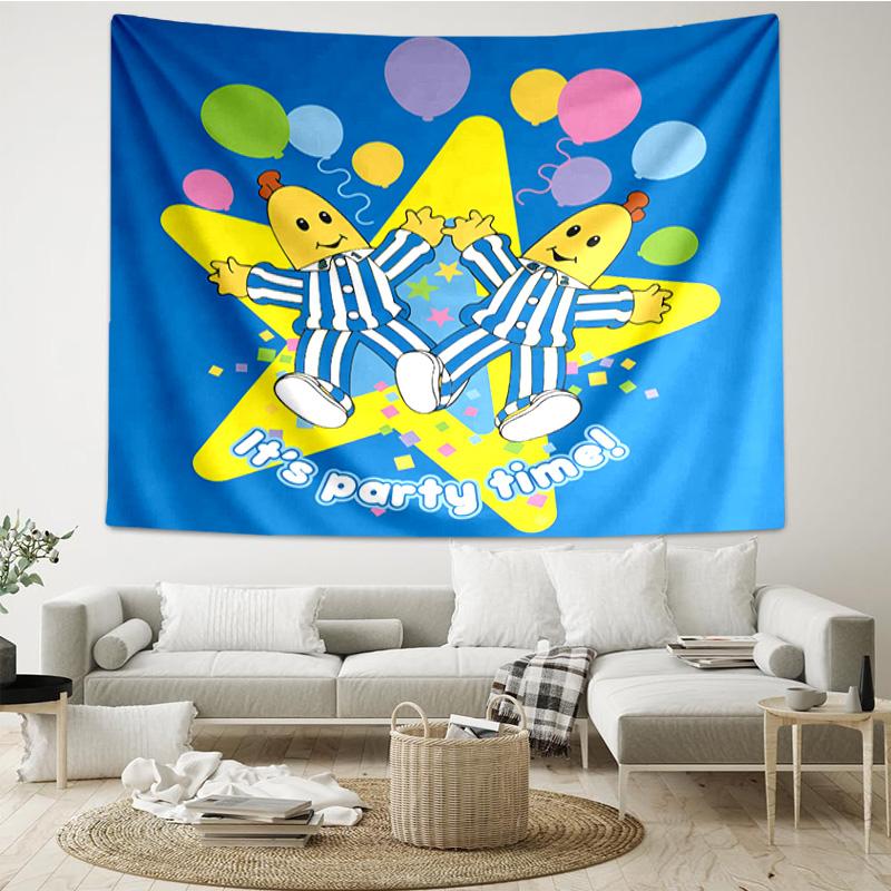 Bananas In Pyjamas Classic Tapestry Room Decoration Wall Hanging for Living Room Bedroom, dormitory, Birthday and Christmas gifts
