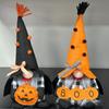 Halloween Tomte 2 Delar Halloween Tomte Pumpa Dockor Ansiktslös Prydnad Mittpunkter Heminredning Bordsdisplay för Inomhus