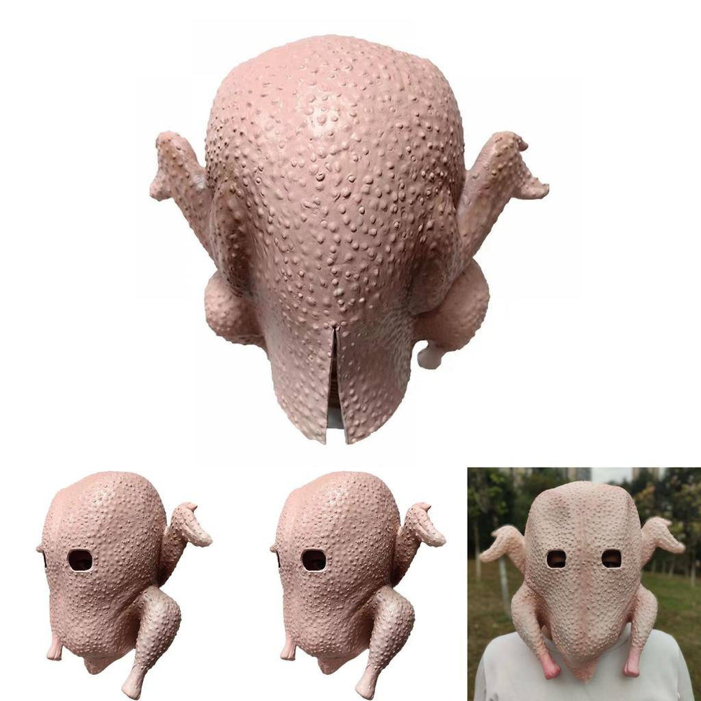 Halloween Tier Latex Hühnermaske mit komischem Stil für Kostümpartys