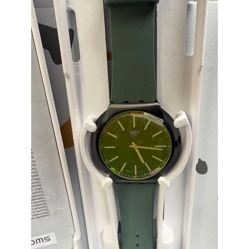 Used Swatch SKIN Quartz Watch Body Olive Green