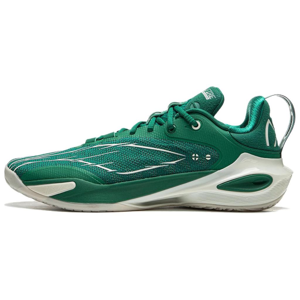 New LiNing Flash Strike 11 Anti Slip And Wear Resistant Coverage Low Top Basketball Shoes Men's Green ABAU053-8