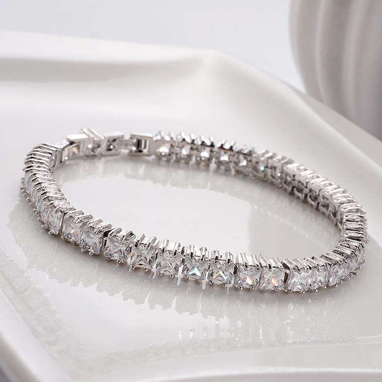 

Простые свадебные украшения Цветной циркон Ювелирные изделия Цыганский браслет